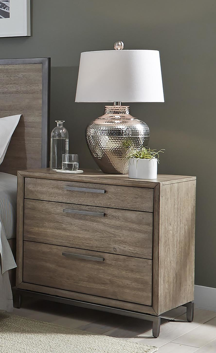 Trellis 3 Drawer Nightstand
