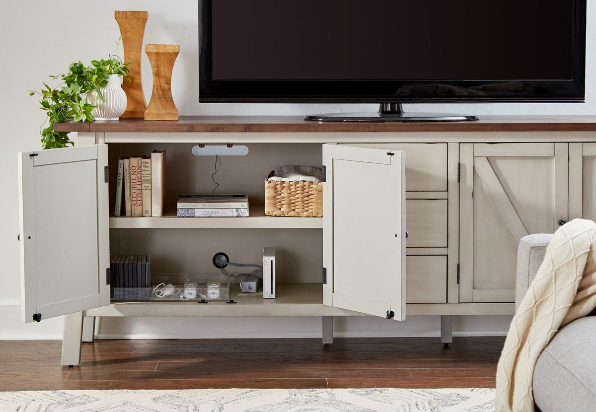 Pinebrook Prairie White 96" Console — alternate view 2