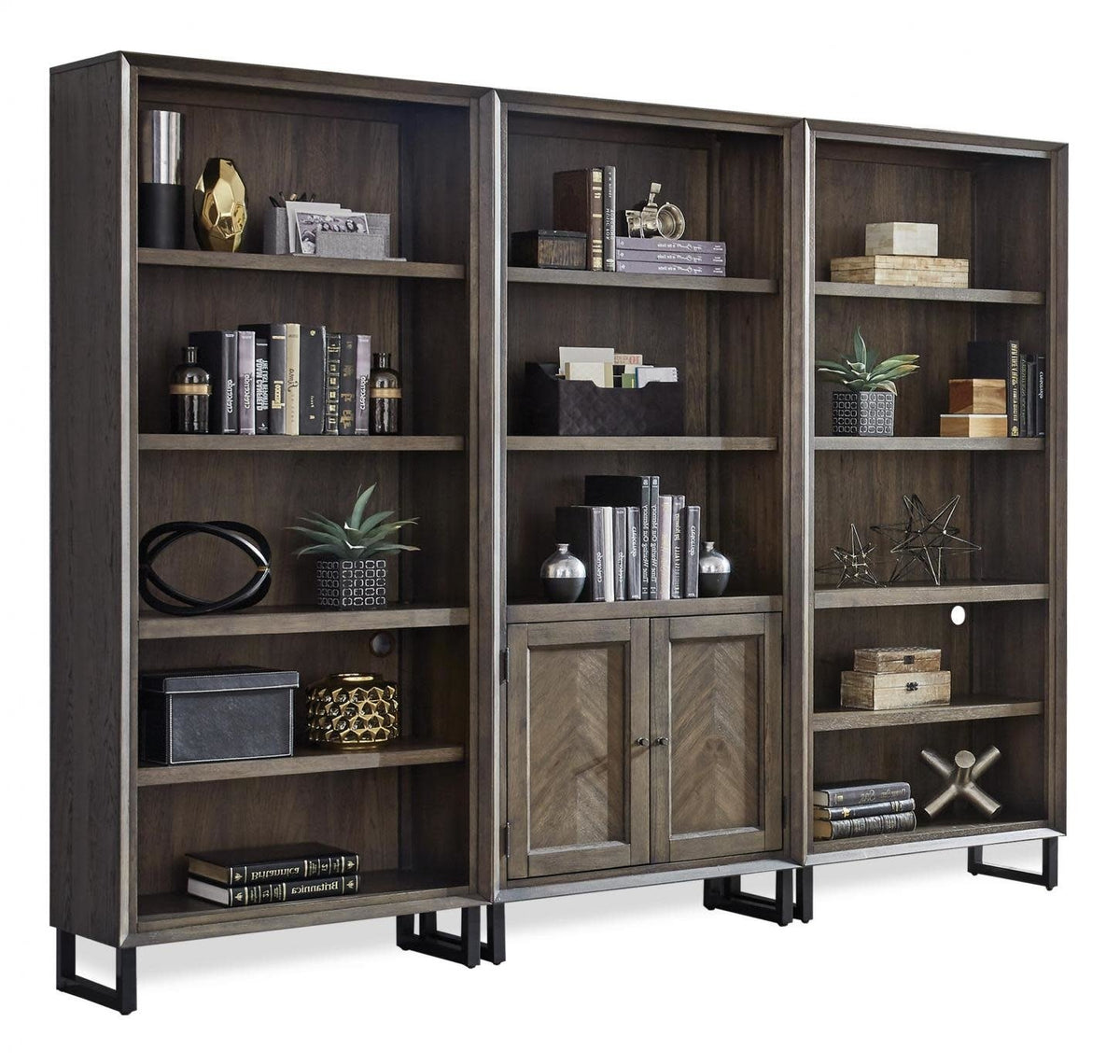 Harper Point Open Bookcase (Fossil) — alternate view 4