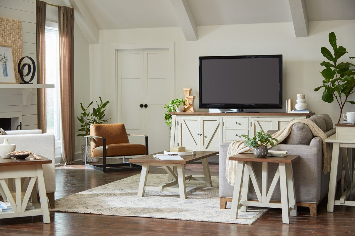Pinebrook Prairie White Cocktail Table — alternate view 2