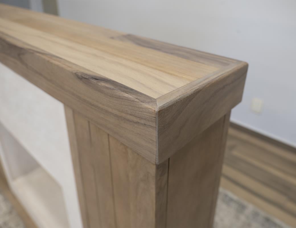 Natural Parota Fireplace Console — alternate view 5