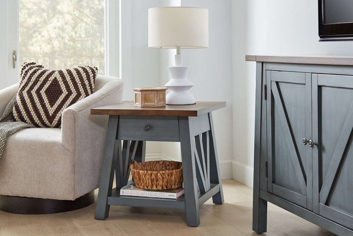 Pinebrook Denim End Table