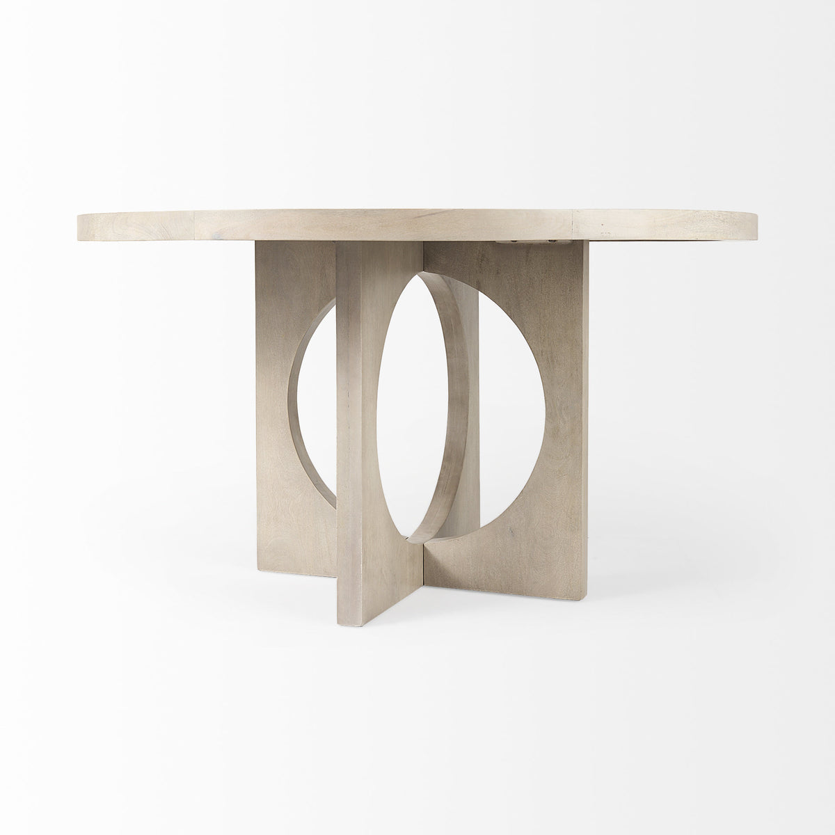 Liesl Barely Gray Finished Wood Round Dining Table — alternate view 5