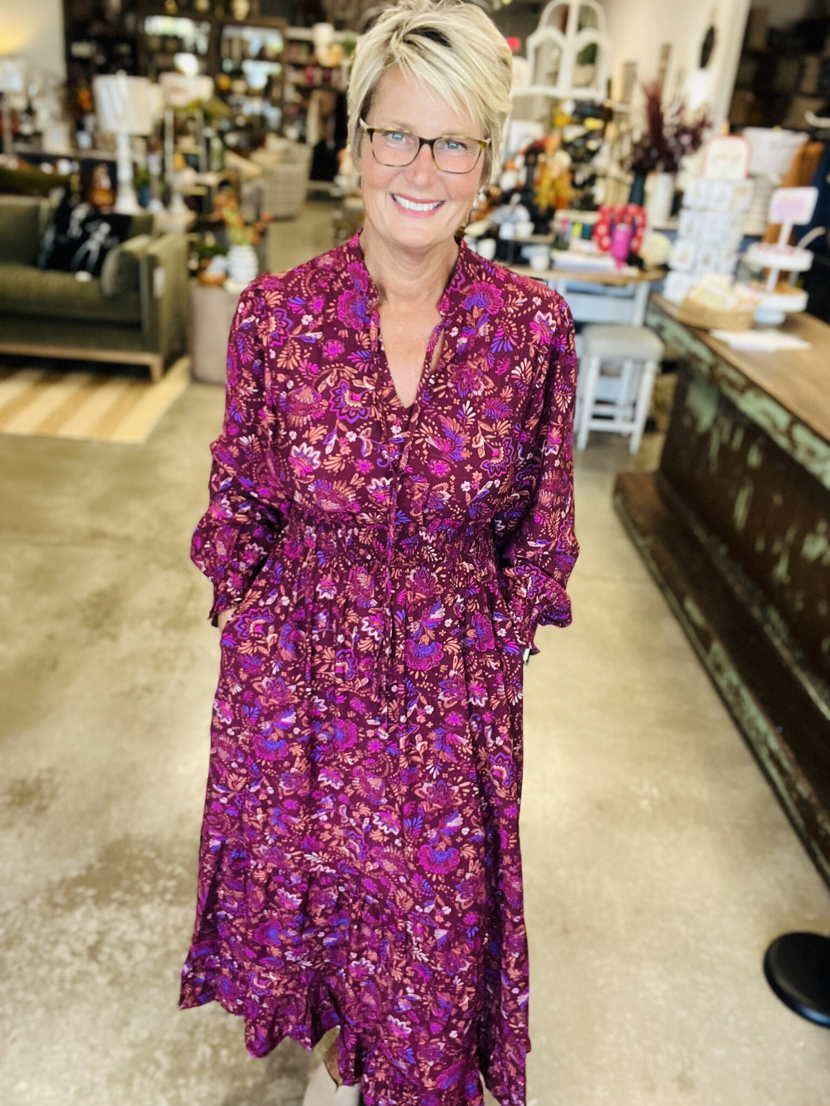 Bohemian Print Tired Maxi Dress