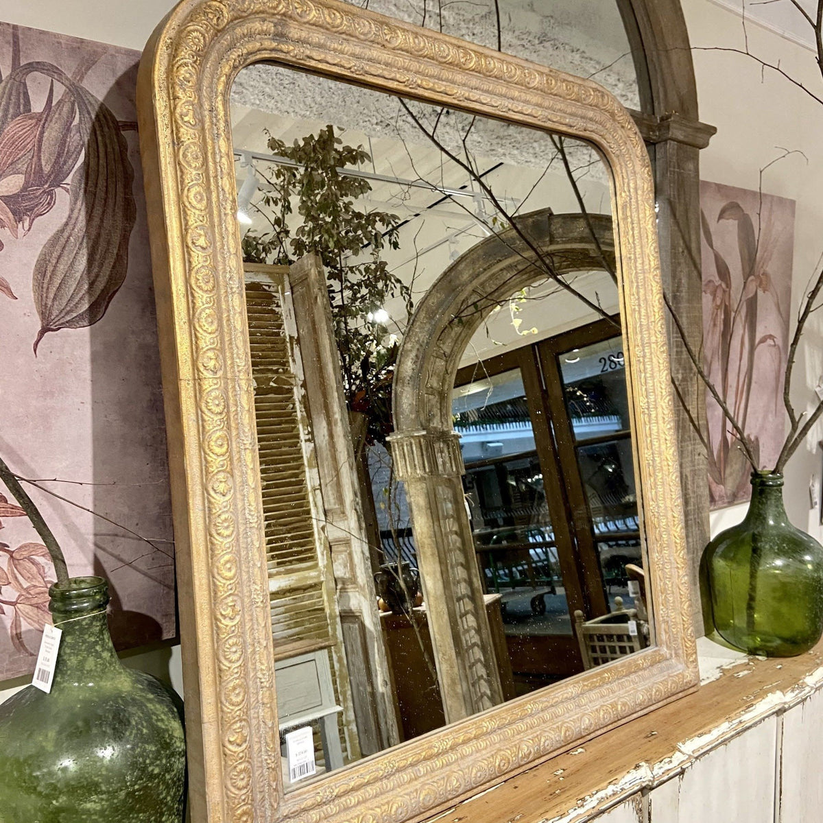 Vertical Gold Framed Mirror — alternate view 3