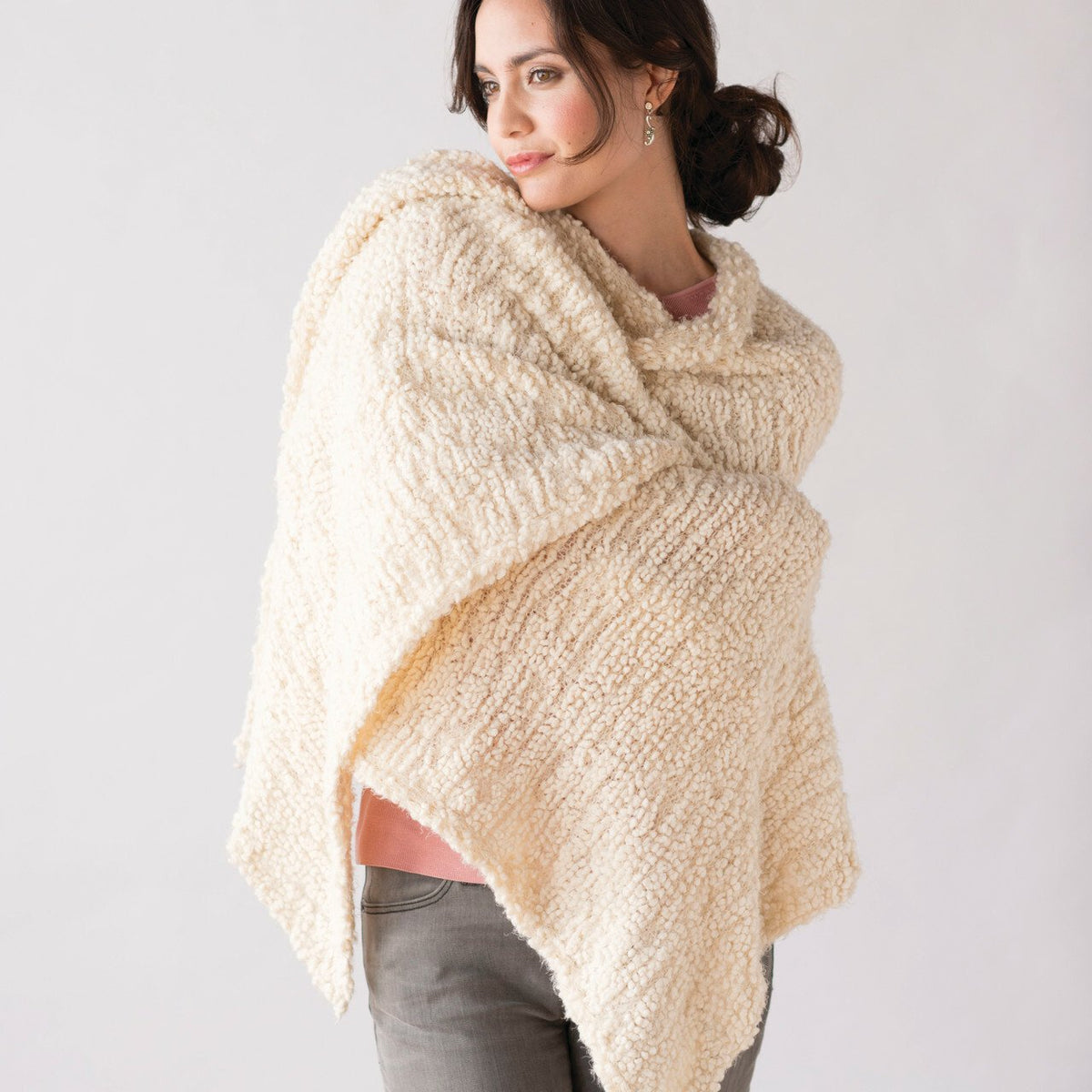 Cream Giving Shawl - Giving Collection — alternate view 2