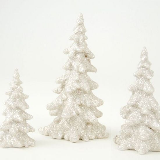 Large Champagne Glitter Trees