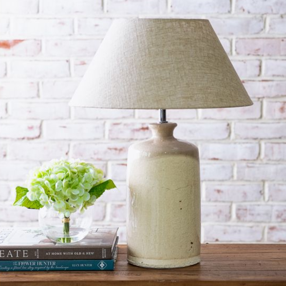 Ivory Skinny Terracotta Lamp