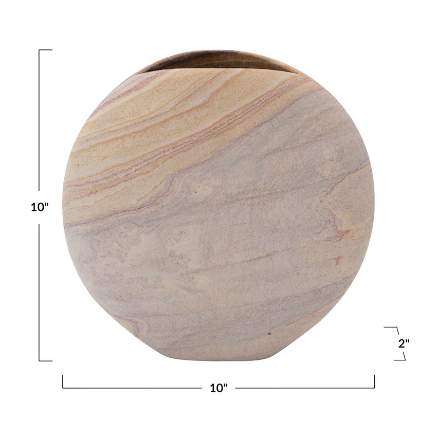10"L Sandstone Vase, Natural — alternate view 4