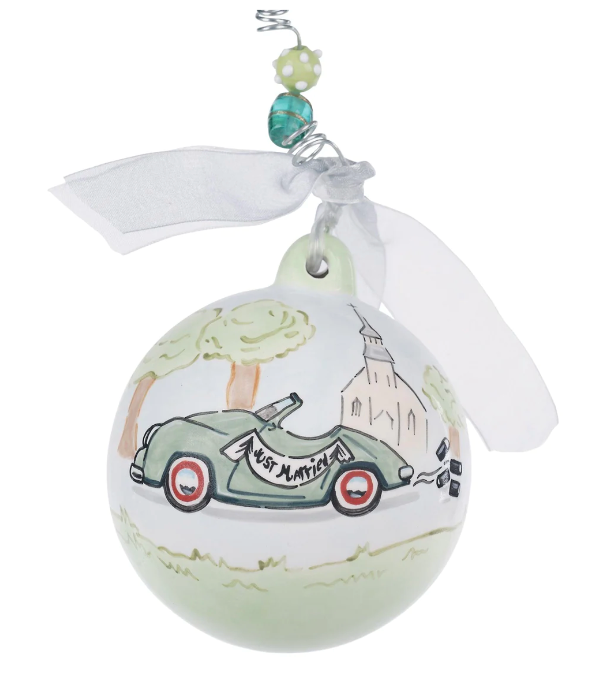 Just Married Car Ornament