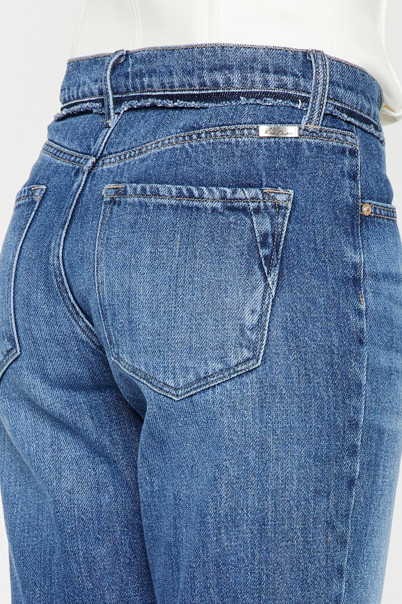 Angelina High Rise Slim Straight Leg Jeans — alternate view 6