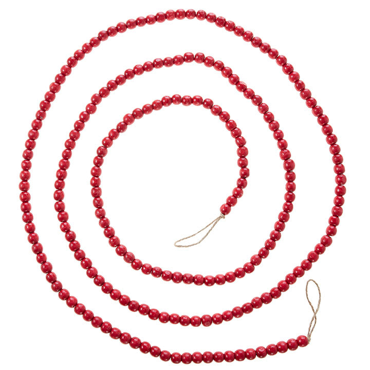 Red Beaded Garland 9'