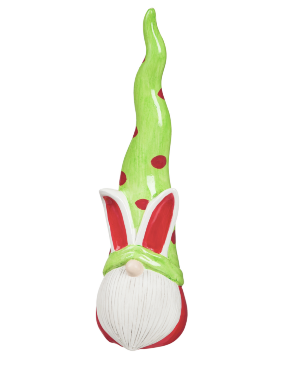 Ceramic Bunny Gnome- Green