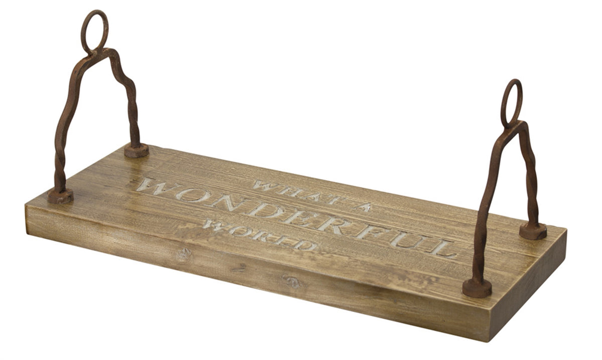 Home Sweet Home Swing 23.5"L Wood/Iron