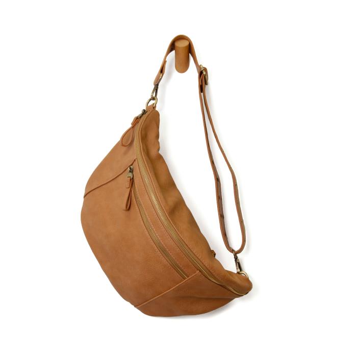 Mid Tan Mel Large Sling/ Crossbody Bag
