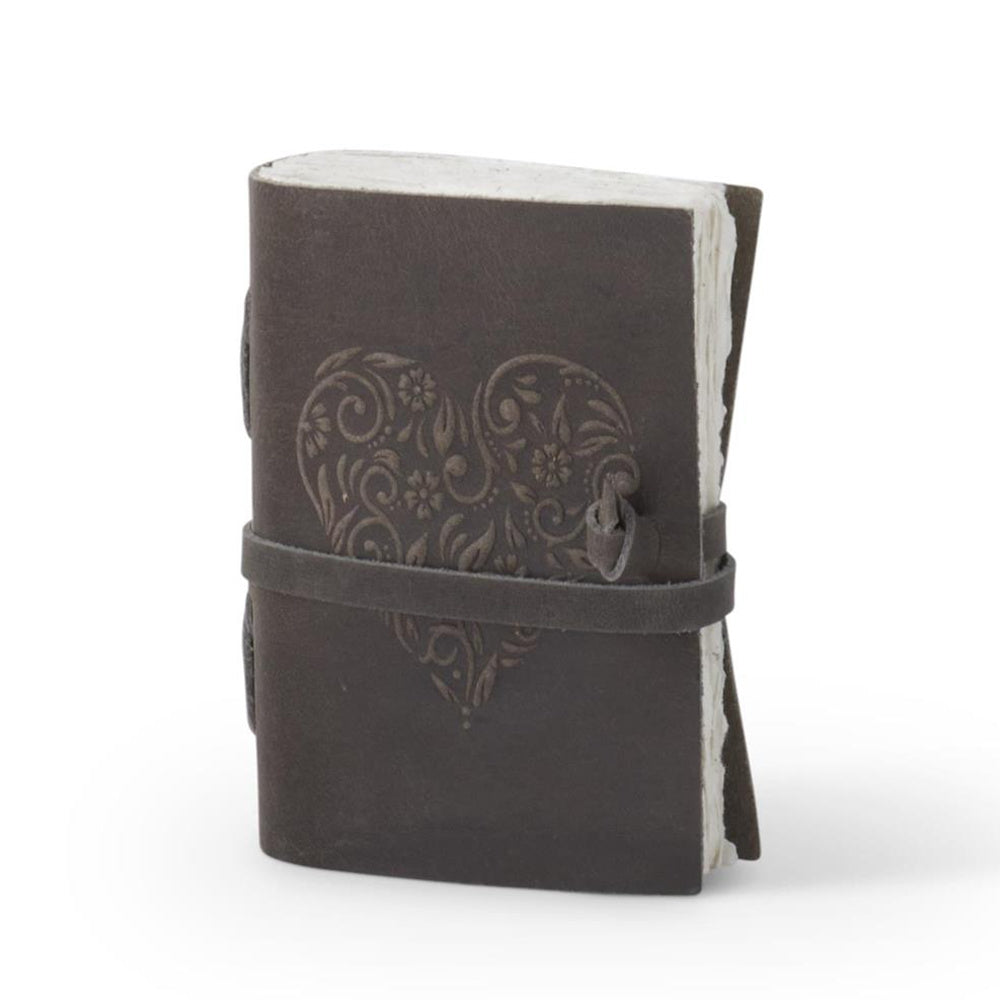 Leather Heart Embossed Handcrafted Deckle Edge — alternate view 6