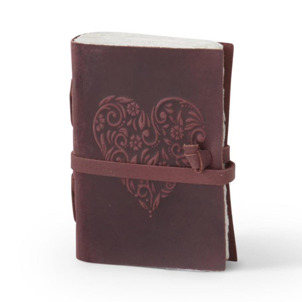 Leather Heart Embossed Handcrafted Deckle Edge — alternate view 7