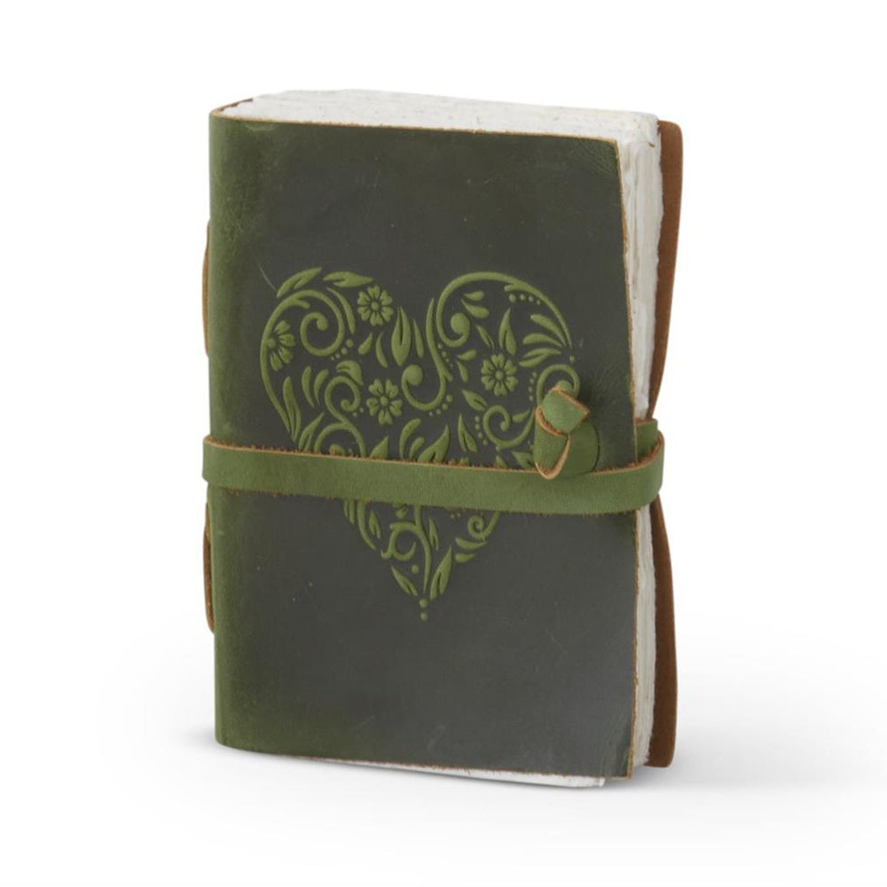 Leather Heart Embossed Handcrafted Deckle Edge — alternate view 8