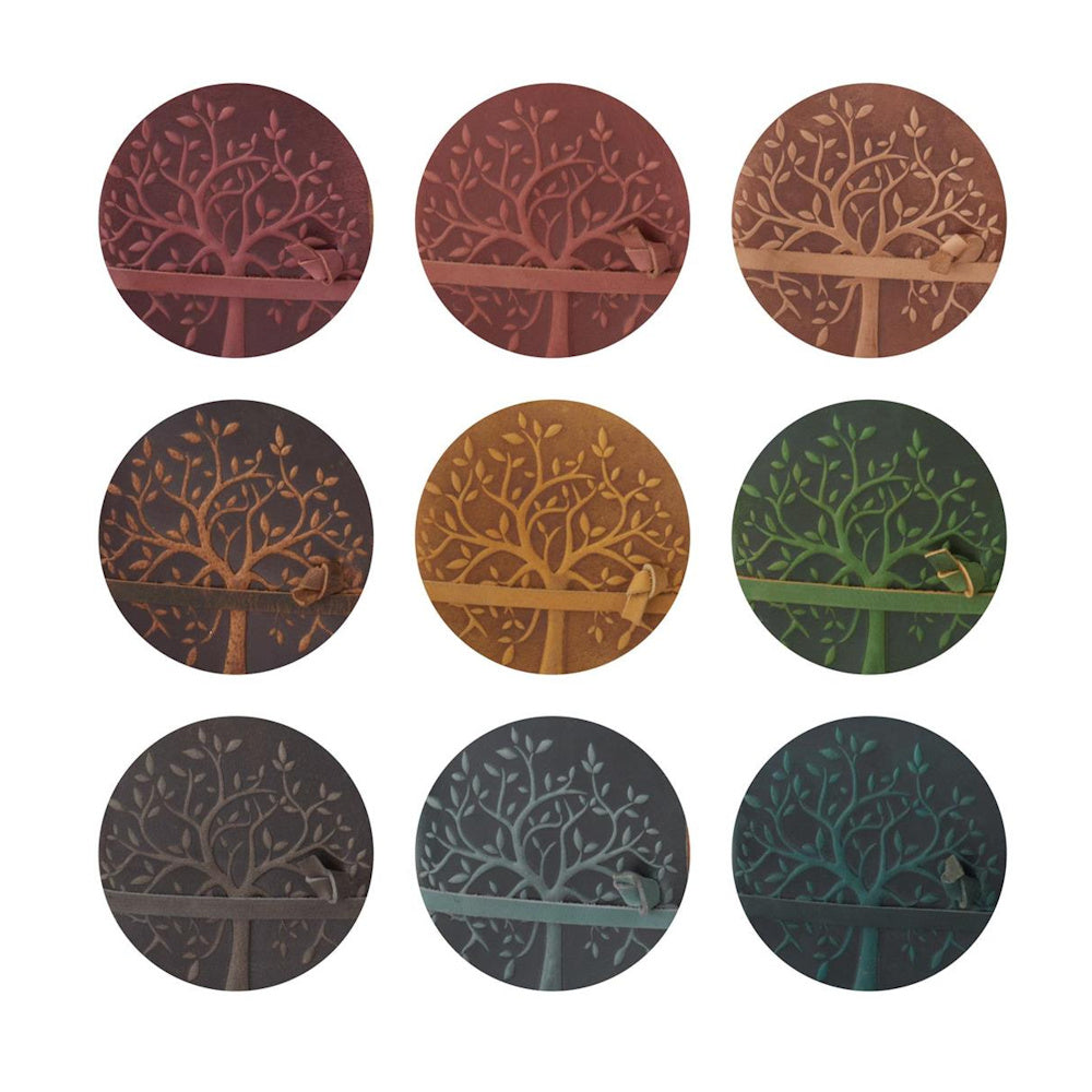Leather Tree Embossed Handcrafted Deckle Edge — alternate view 3