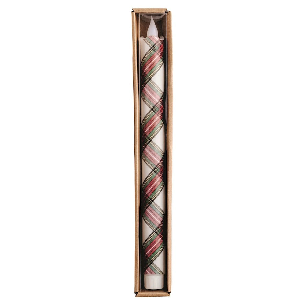 LED Tartan Taper Candles — alternate view 4