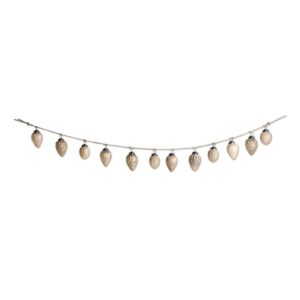 Light Brown Mercury Glass Acorn Ornament