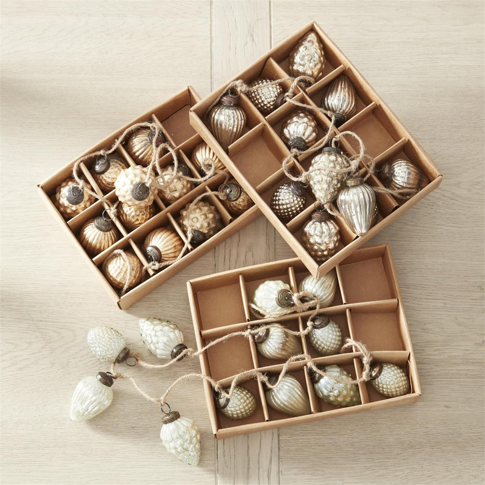 Light Brown Mercury Glass Round Ornament — alternate view 2