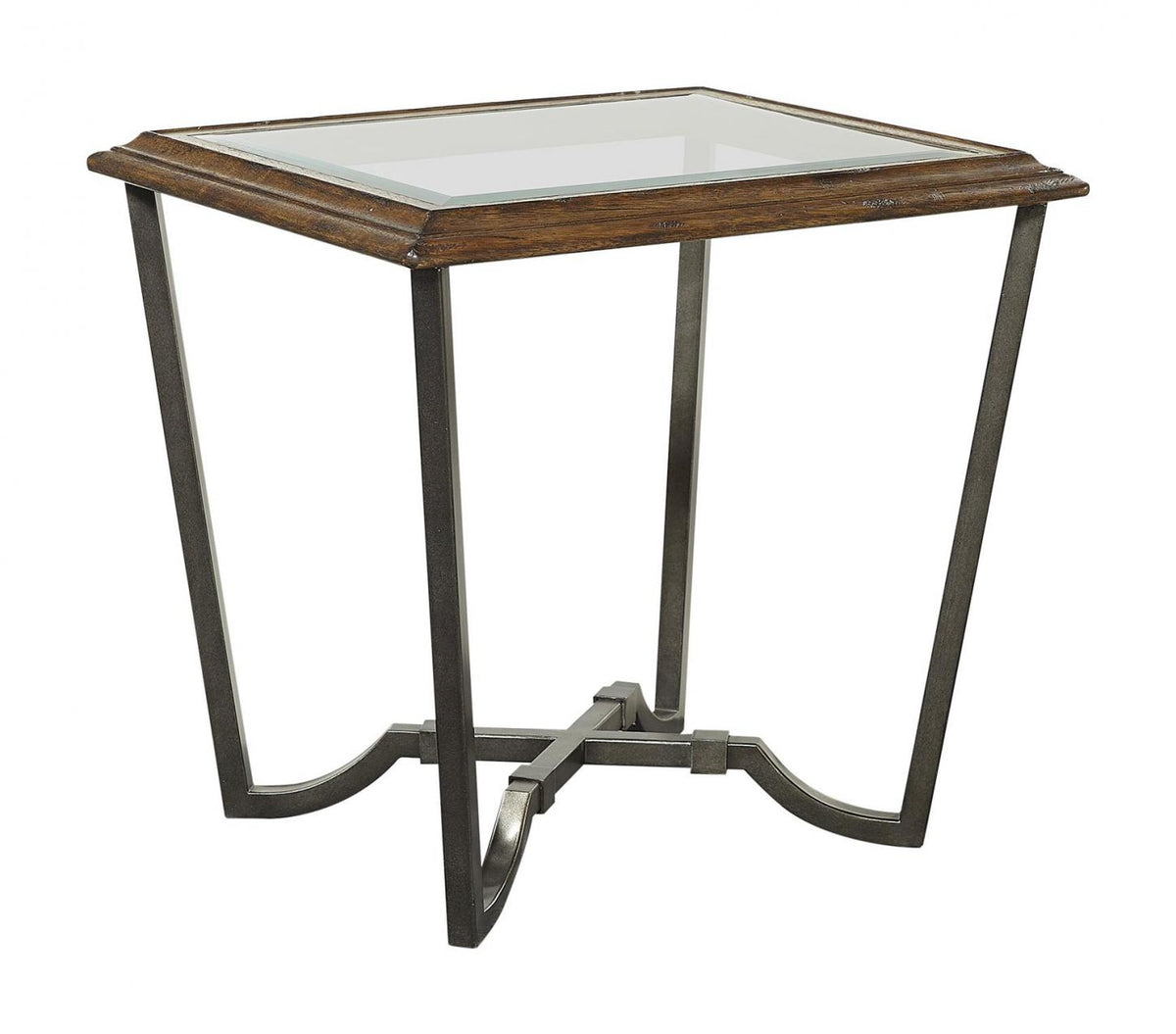 Mosaic End Table W/Glass Top