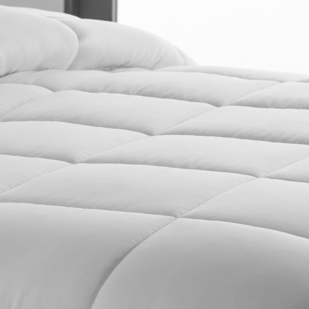 Woven Down Alternative Microfiber Comforter, Oversized King, White — alternate view 2