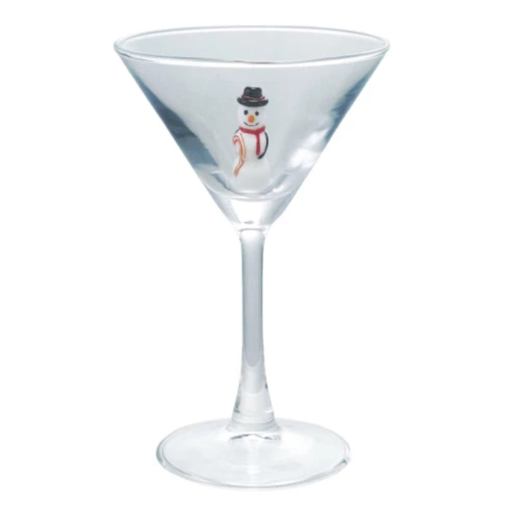 Martini Glass with Holiday Figure Inside — alternate view 4