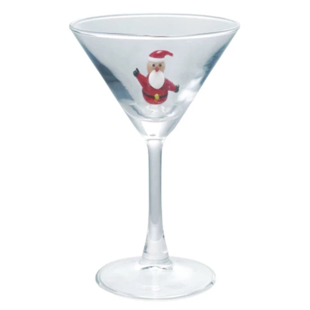 Martini Glass with Holiday Figure Inside — alternate view 9