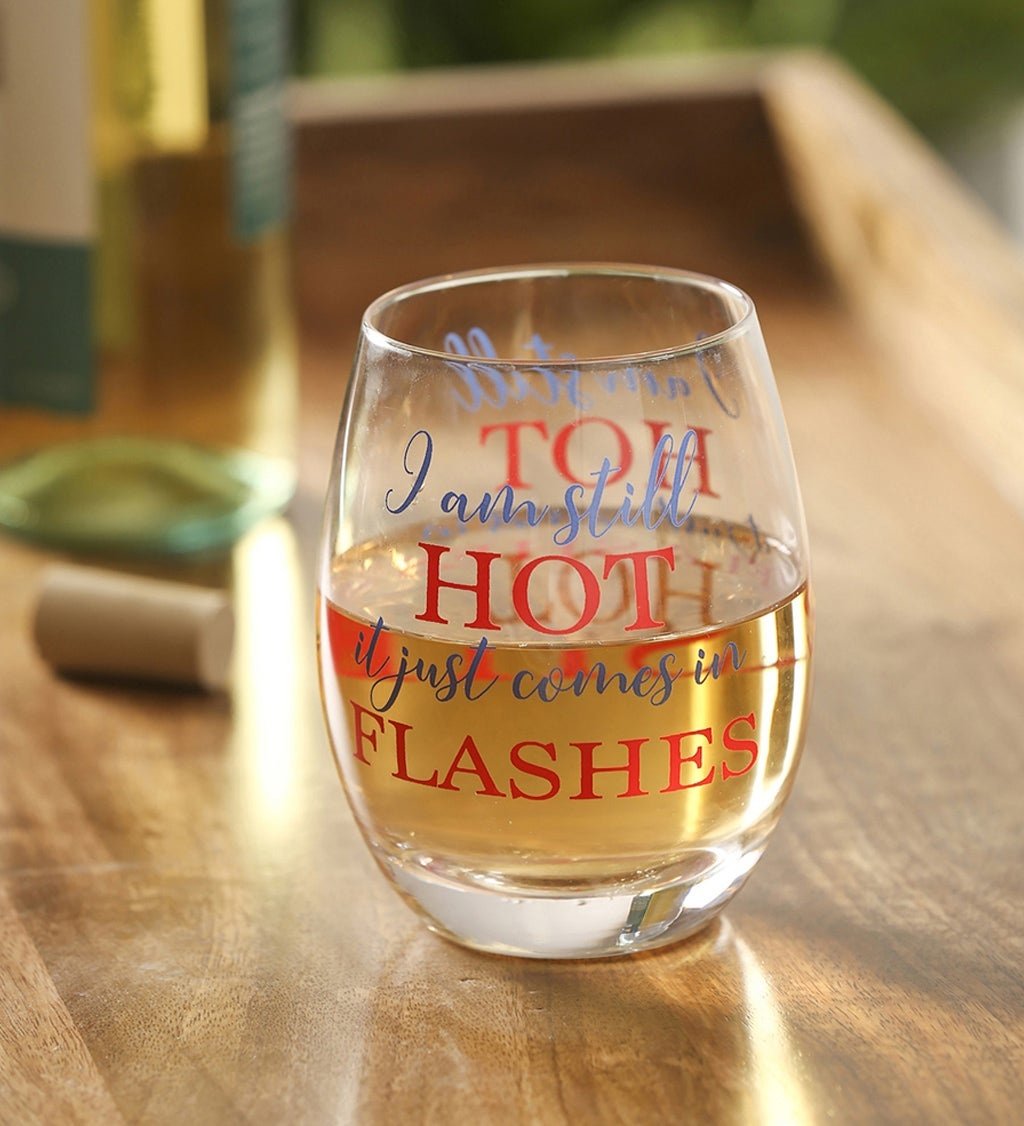 Stemless Wine Glass w/ Box, I Am Still Hot — alternate view 2