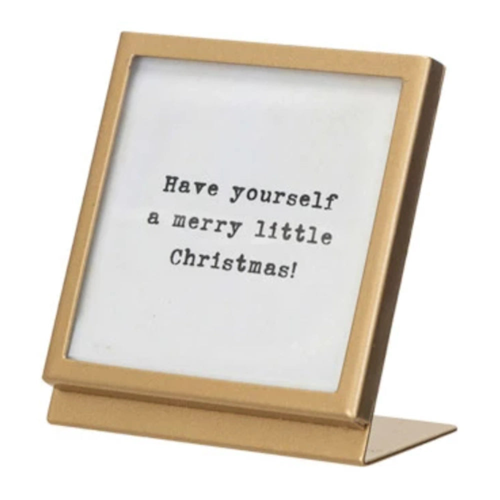Metal & Glass Frame with Easel & Christmas Saying — alternate view 4