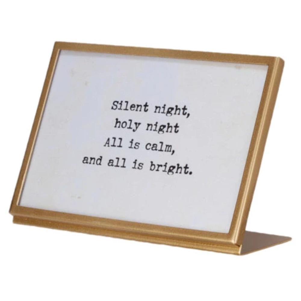 Metal & Glass Frame with Easel & Christmas Saying — alternate view 5