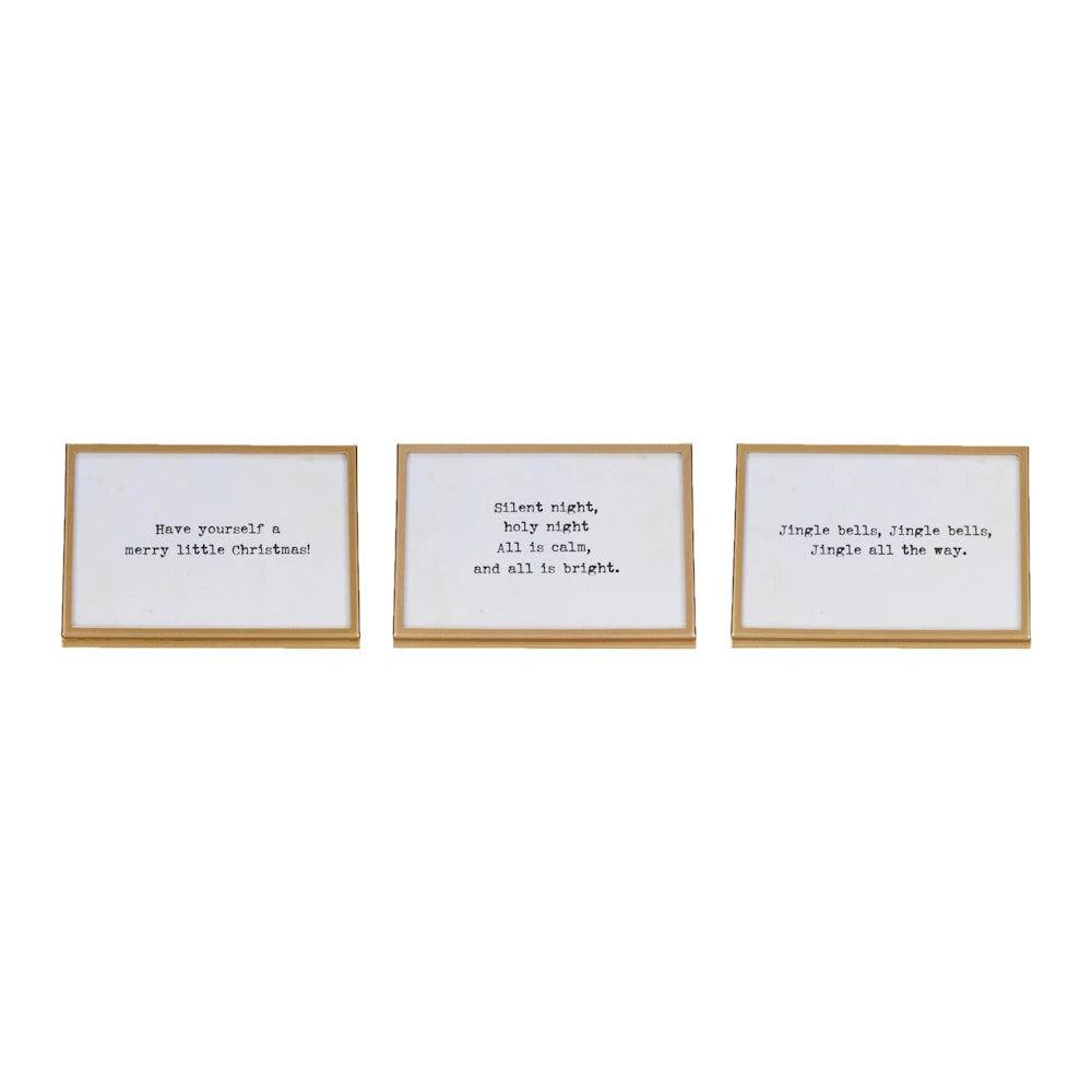 Metal & Glass Frame with Easel & Christmas Saying — alternate view 3