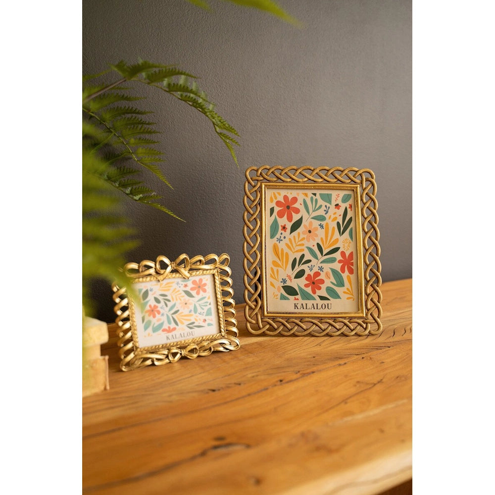 Metal Photo Frame with Woven Detail — alternate view 4