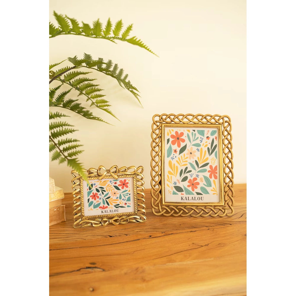 Metal Photo Frame with Woven Detail — alternate view 5