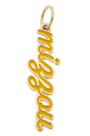 Sports Charms Missouri Tigers Enamel Script
