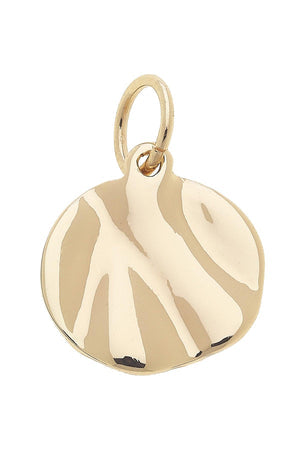 Shiny Gold Charm Molten Metal Disc