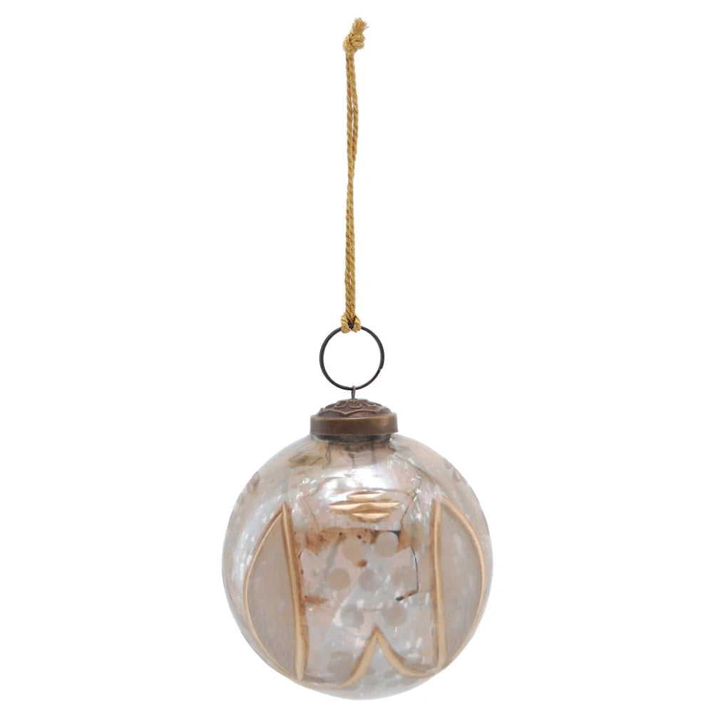 Multi Color Etched Glass Ball Ornament — alternate view 3