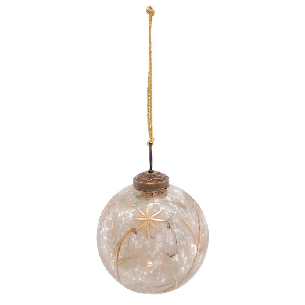 Multi Color Etched Glass Ball Ornament — alternate view 4