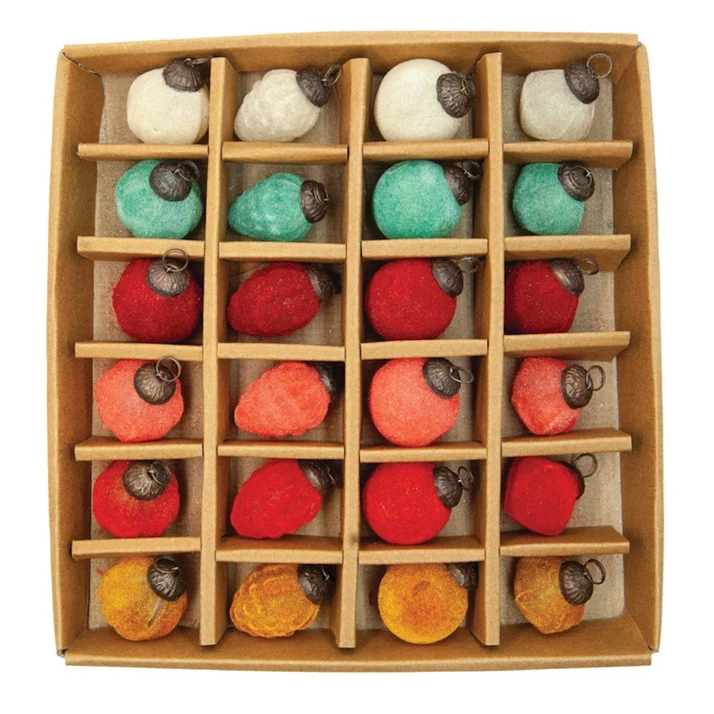 Multi Color Flocked Glass Ornament — alternate view 3