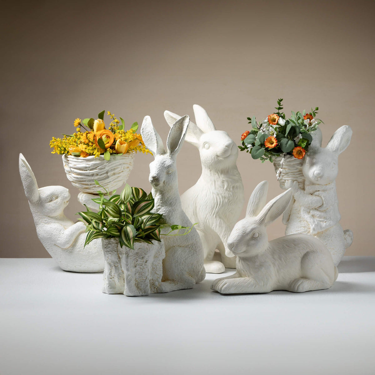 Set of 2 White Astrex Bunny Figurines — alternate view 3