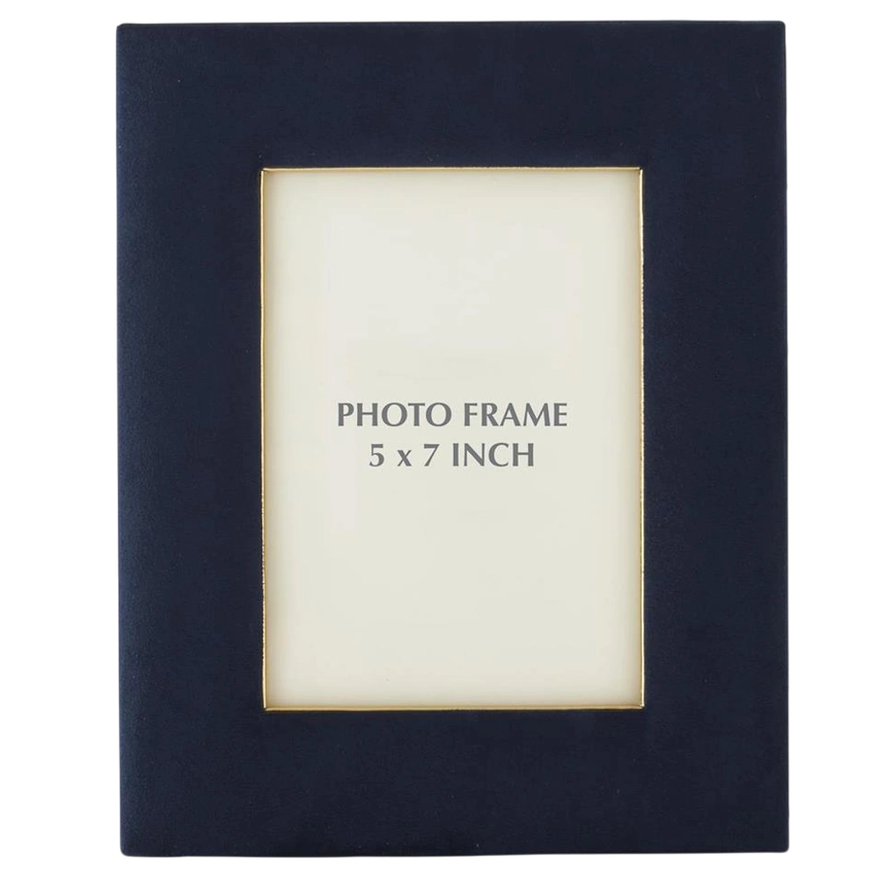 Navy Blue Suede & Gold Photo Frames — alternate view 3