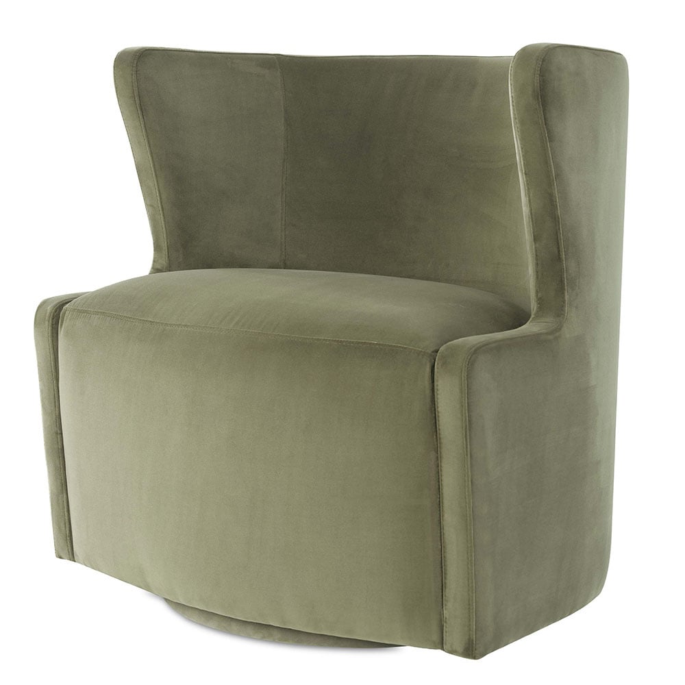 Nina Swivel Chair: Vintage Velvet Olive — alternate view 2