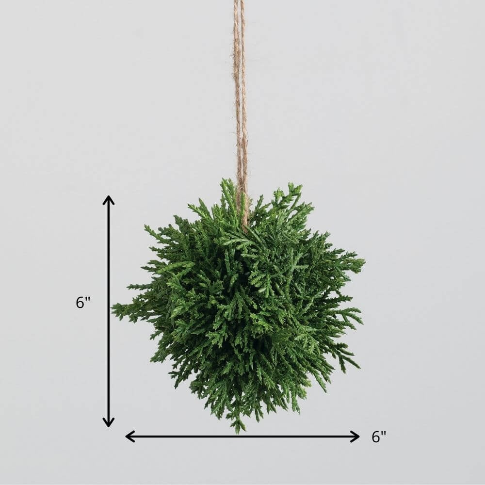 Green Cedar Hanging Orb — alternate view 2