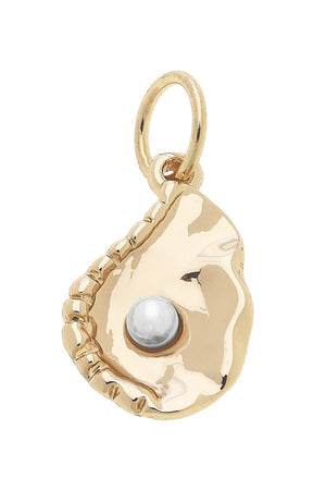 Shiny Gold Charm Oyster with Pearl