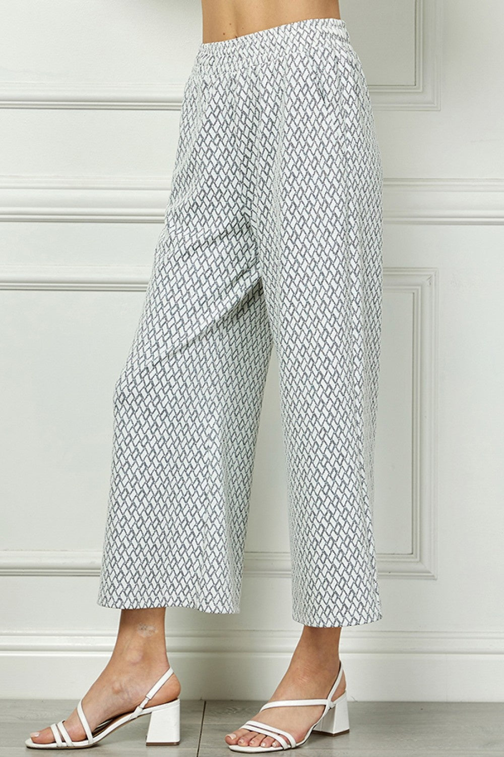 Metallic Jacquard Cropped Pants — alternate view 4