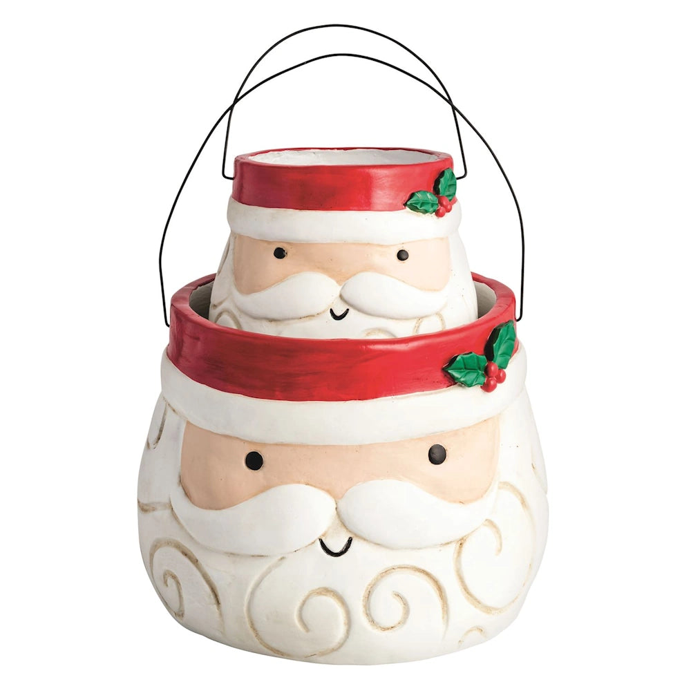 Paper Mache Santa Treat Buckets — alternate view 3