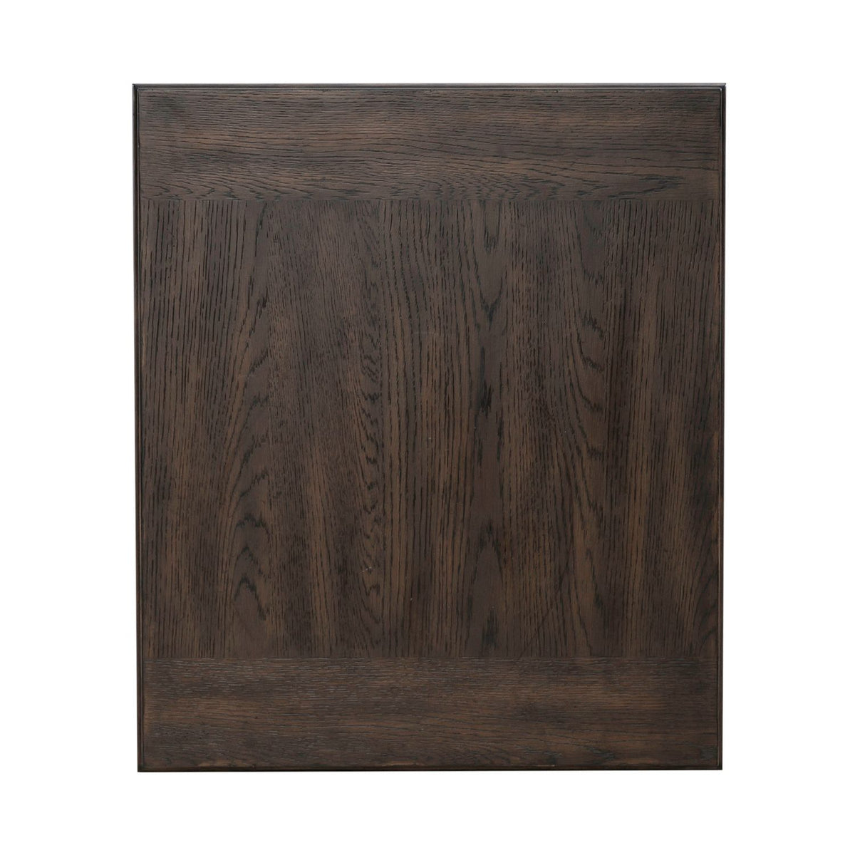 Dark wood end table top with rich wood grain pattern and smooth rectangular surface finish.