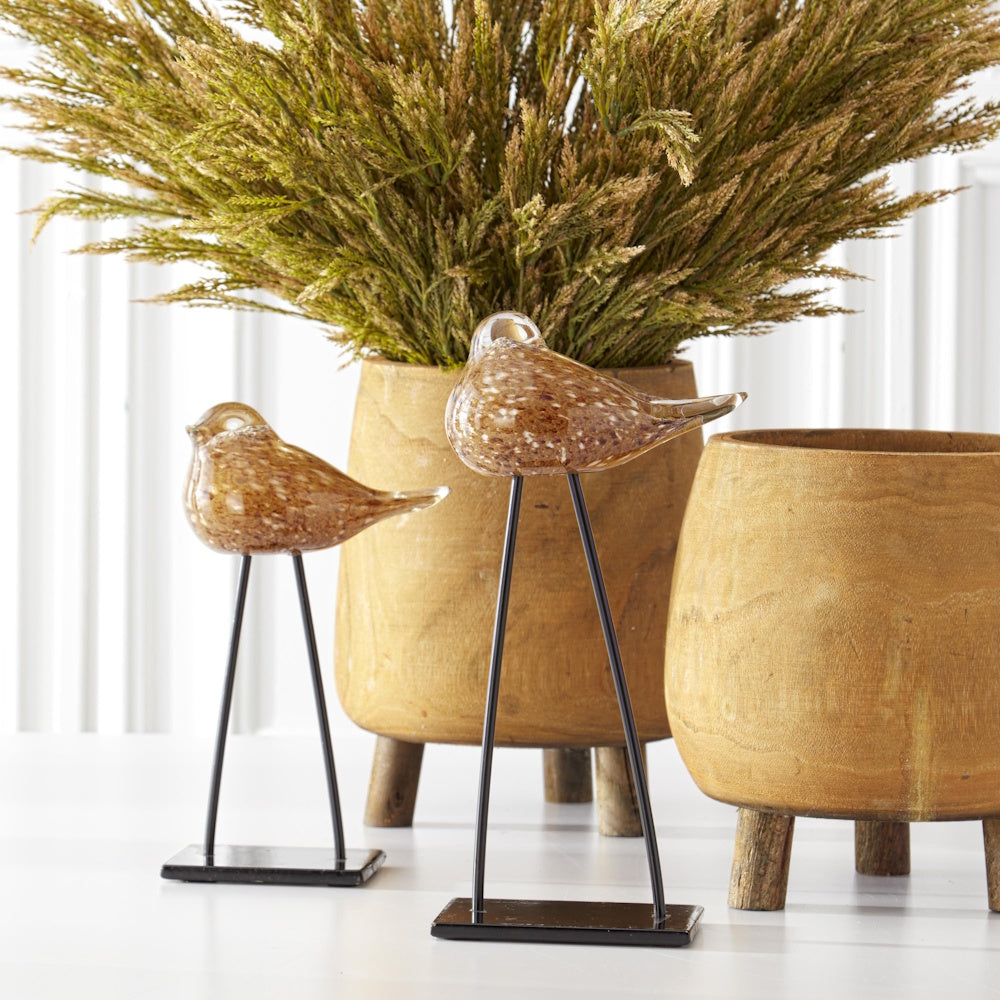 Small Paulownia Wood Pot with Legs — alternate view 3
